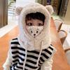  "Children's Winter Warm Hat with Integrated Mask and Neck Protector, Fleece-Lined Parent-Child Style, Windproof"