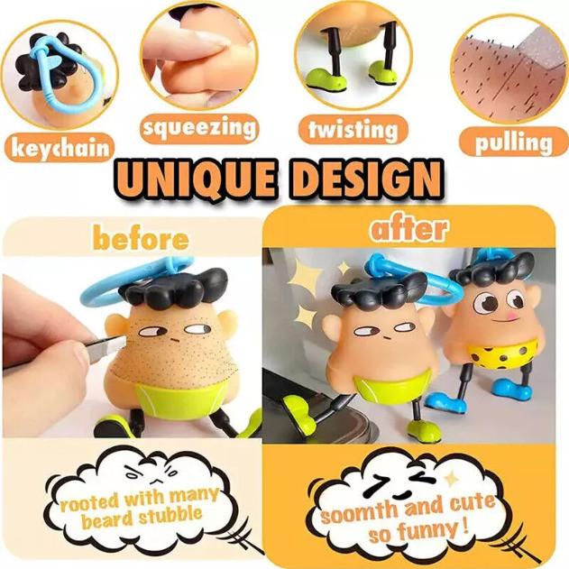 Blackhead Mr Plucky Squeezing Plucking Stress Relief Toy Beard Hair Removal