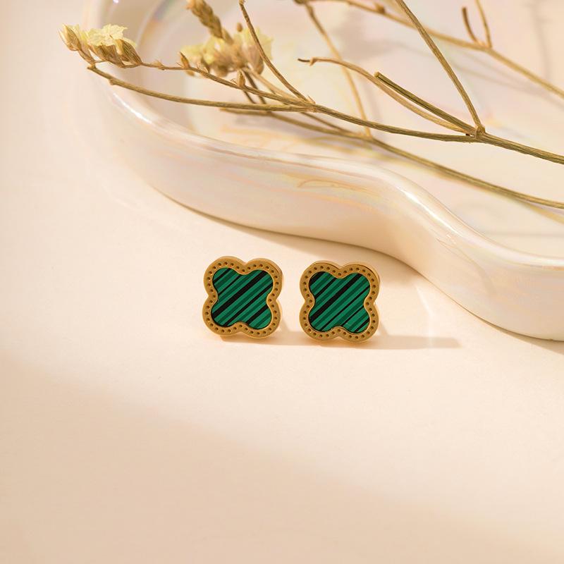 Gorąca Sprzedaż Naszyjnik Bransoletka Kolczyki Kwiat Koniczyny Trzyczęściowy Zestaw dla Kobiet