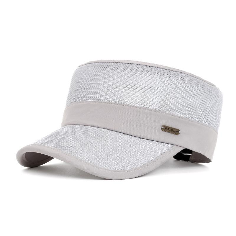 Summer Breathable Mesh Flat Hat Men's Golf Sports Sun Hat Quick-Drying Cap