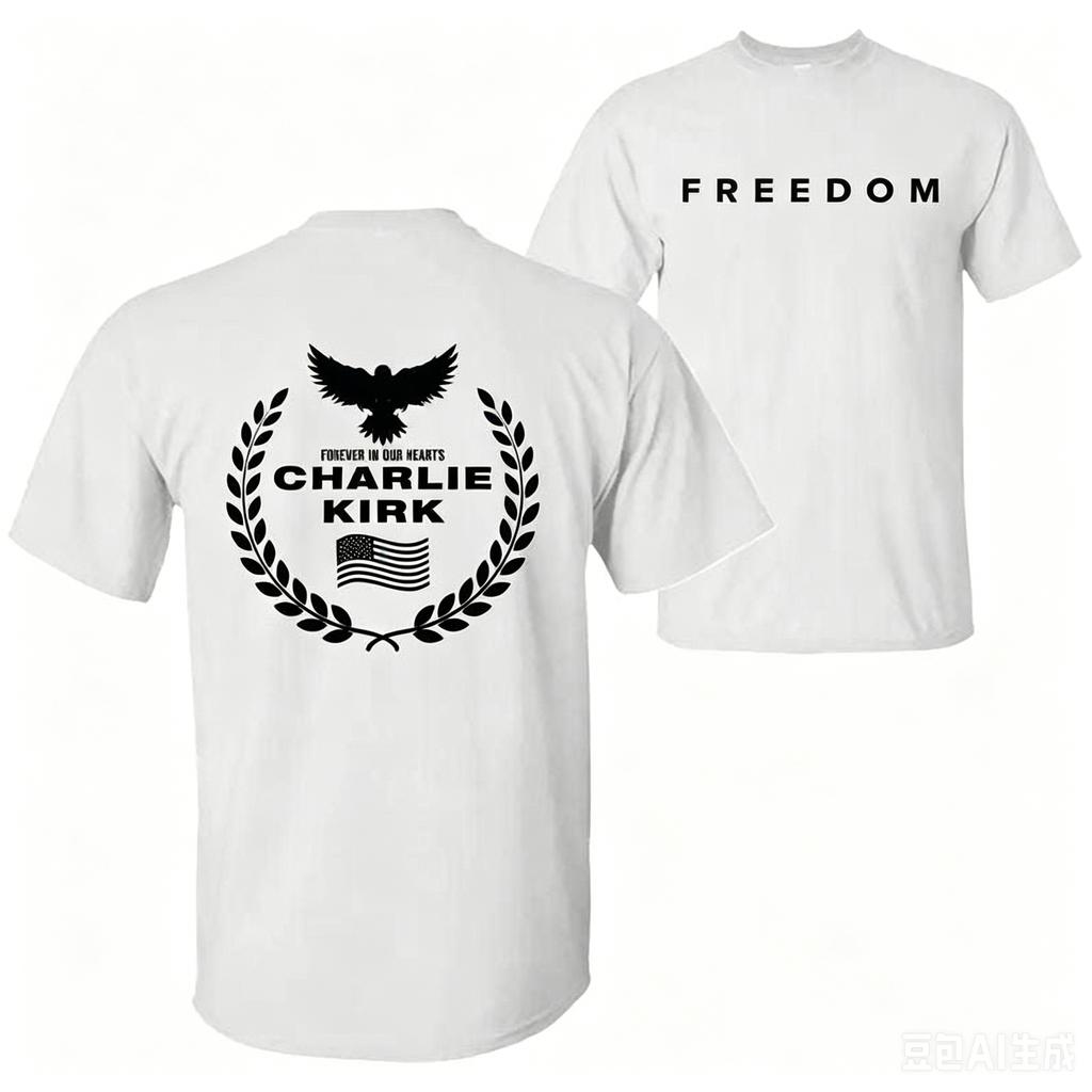 Charlie Kirk Freedom Shirt, Tribute Memorial American Hero Shirt Patriotic Activism Shirt Haraj