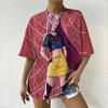 Women's T-shirts New Women's Oversized T-Shirt with KPop Demon Hunters Anime Graphic Print Trendy Casual Streetwear for Fashion Forward Fans