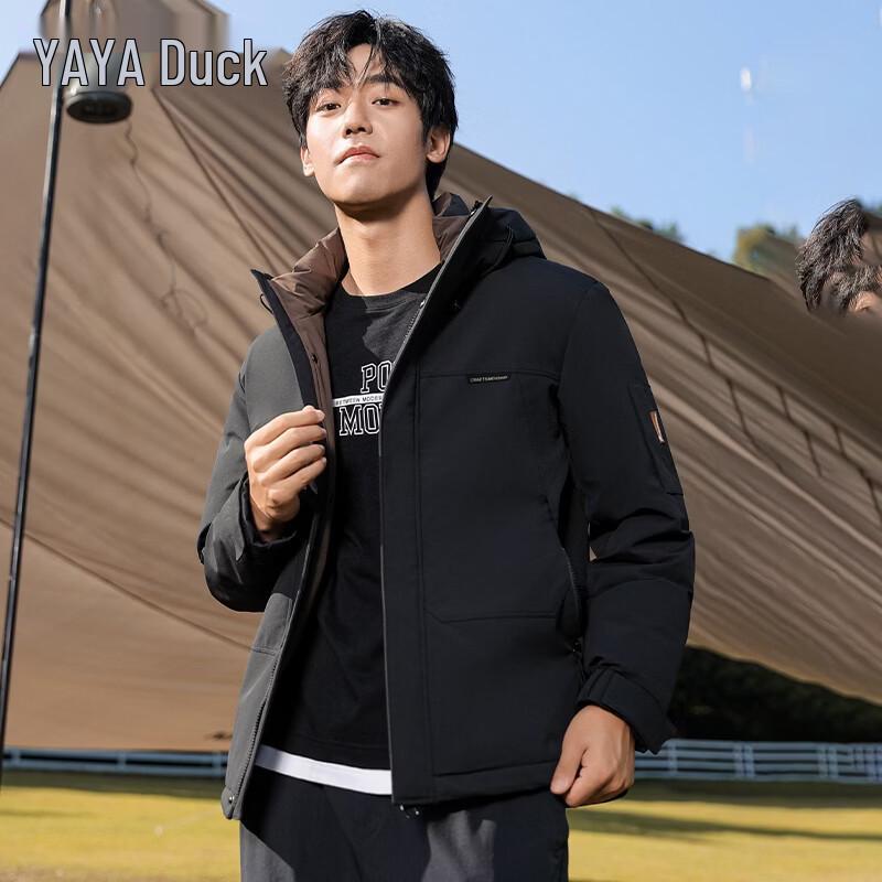 YAYA Men s Hooded Short Down Jacket L