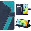Case for Xiaomi Redmi A1-a2 - e.F.Connection - Shockproof Pu Leather Case - Card Pocket - Adjustable Stand - Blue