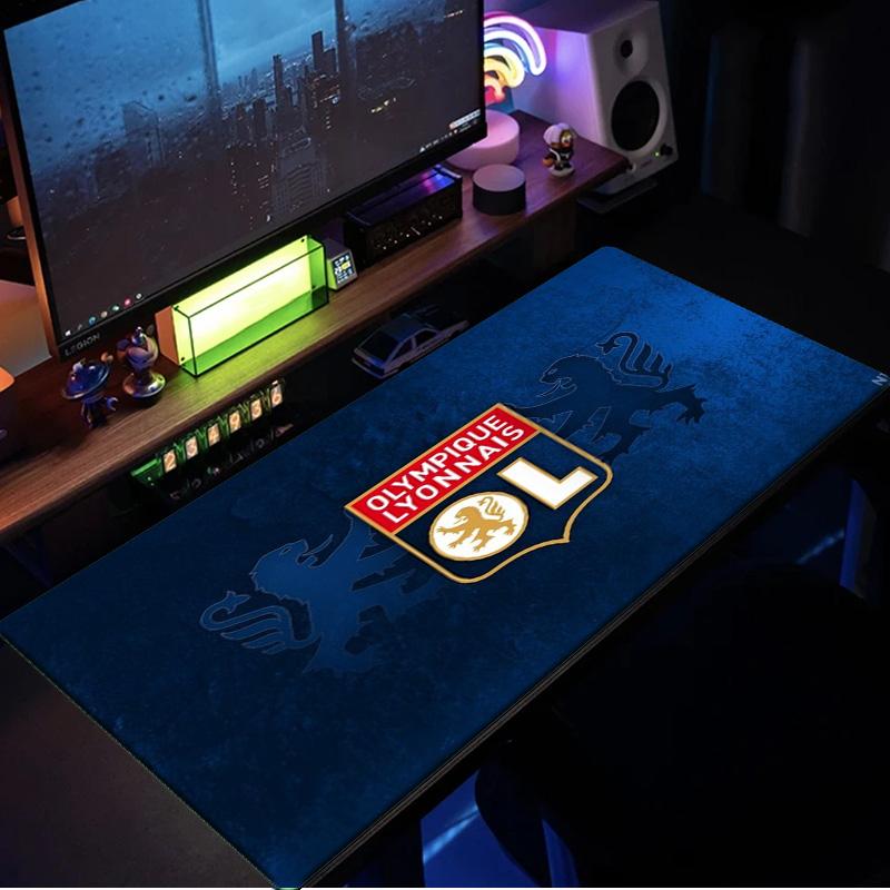 Olympique Lyonnais Football Crest mouse pad, rubber base, esports desk mat, mouse pad for gamers and office use, gaming desk , easy to clean mat