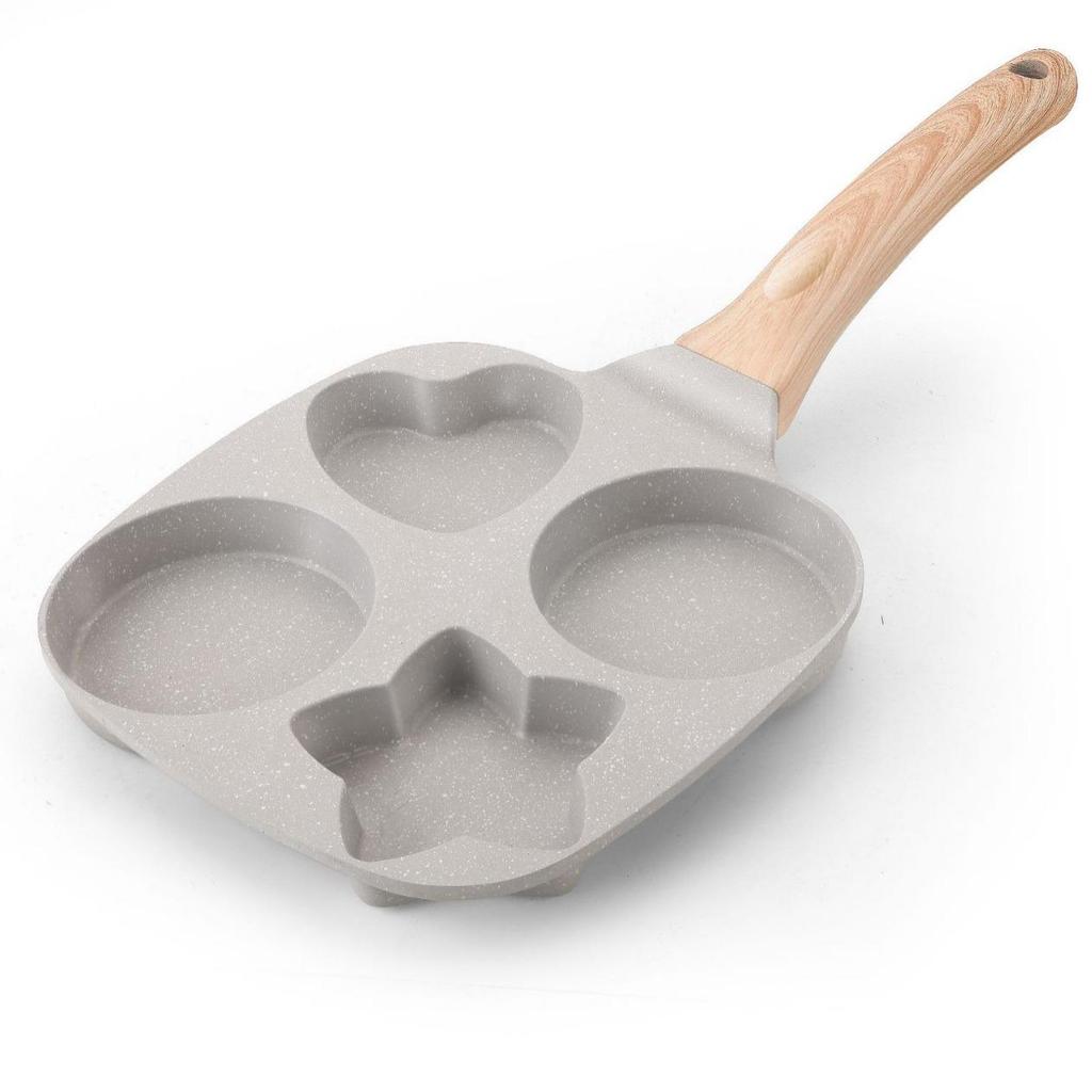 Maifan-Stein Antihaft-Mini-Pfanne für Eier & Burger - Verdickt, Vertieft, Flacher Boden, Induktionsgeeignet