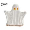 Creative Halloween Room Accents Ghost Ornament with Warm Light Cute Spooky Luminous Figurine Unique Gift Ideas Resin Night Light for Tabletop