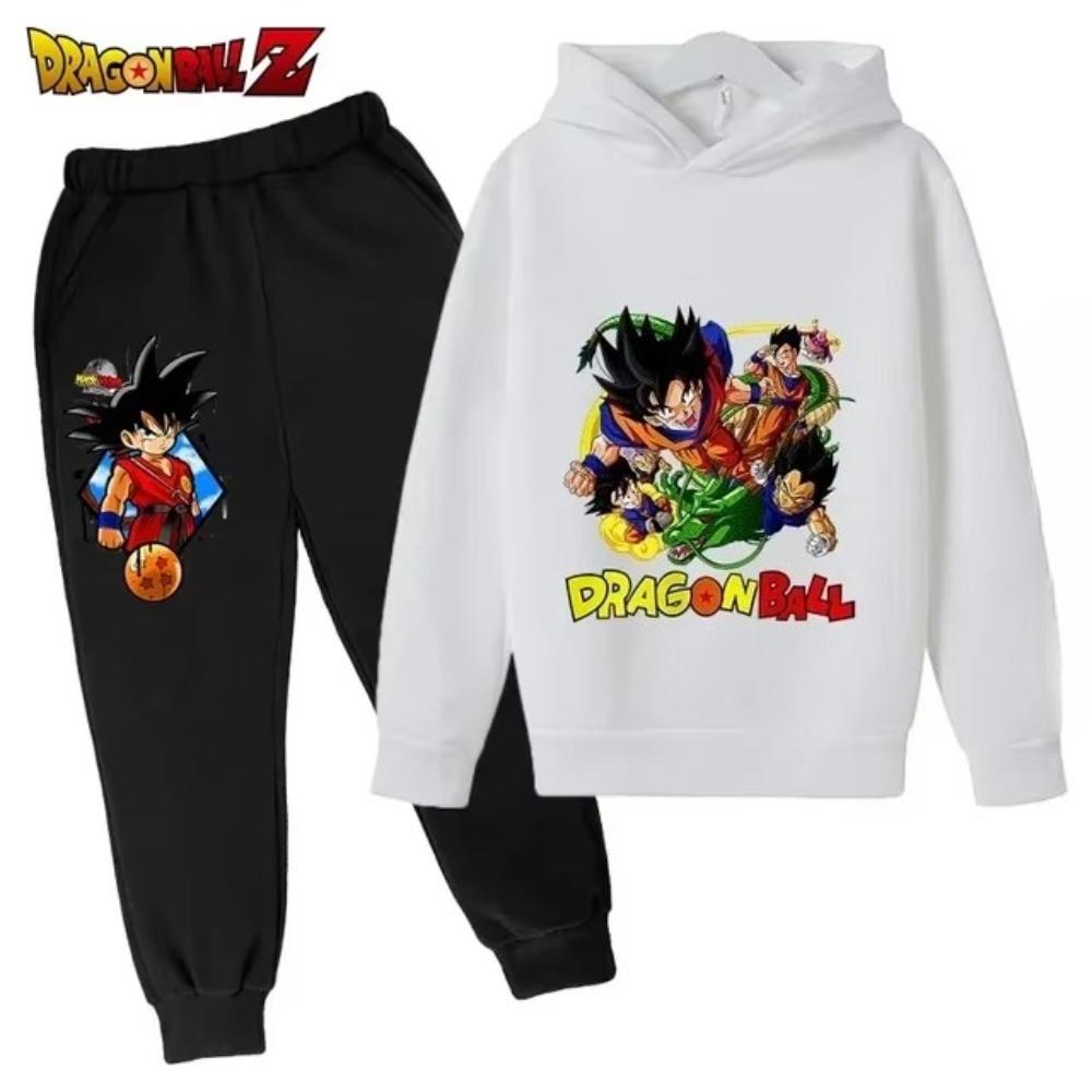 New Dragon Ball Hoodie Kids Spring Sportswear Boys and Girls Goku Sweatshirt Boys Clothes Girls Set Hoodie Pantsuit Children Y2K