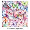 50 Sheets of Beautiful Creative Fun Transparent Stickers for Notebooks, Desktops, and Headphones