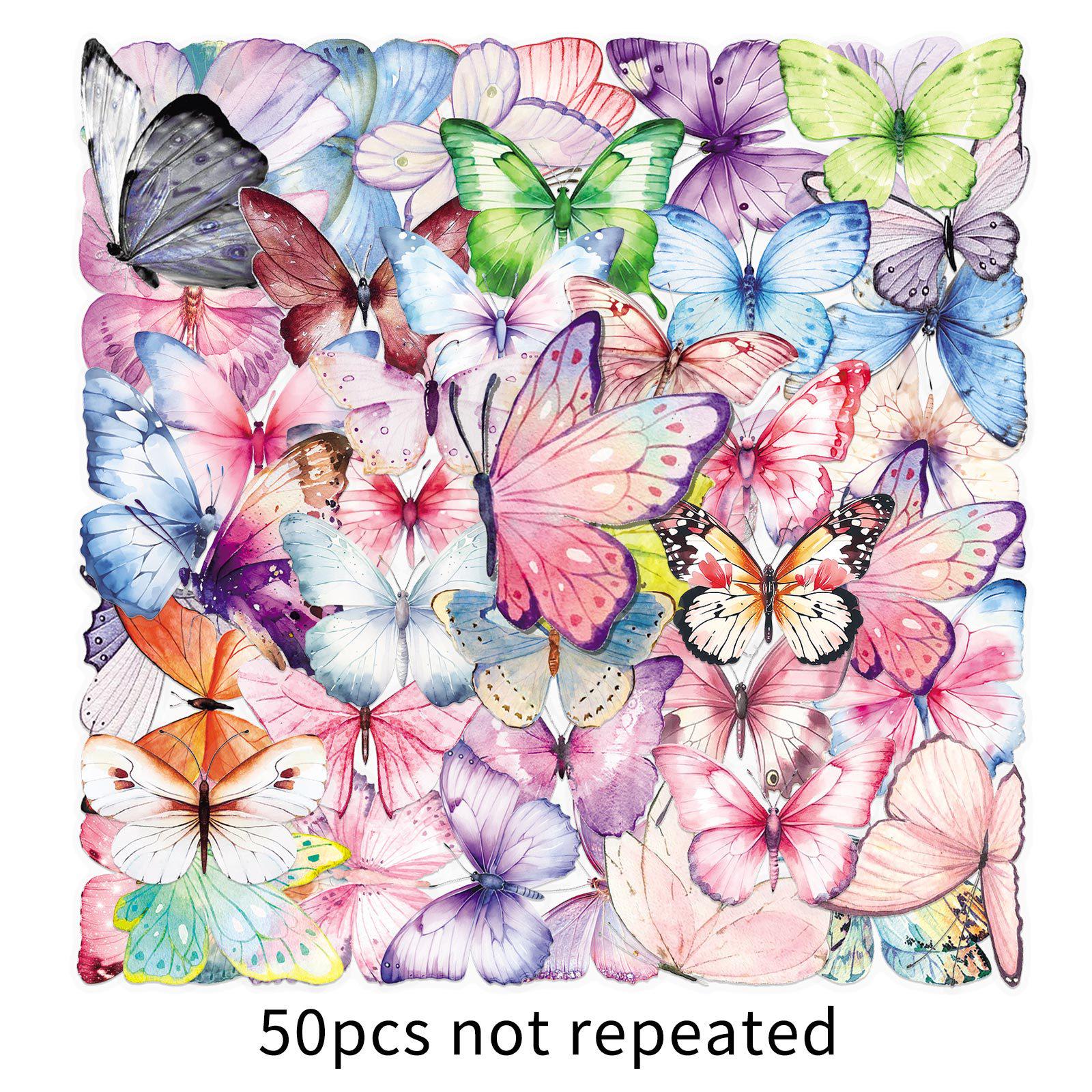 50 Sheets of Beautiful Creative Fun Transparent Stickers for Notebooks, Desktops, and Headphones