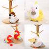 Red Crowned Crane Plush Parrot Keychain With Pp Cotton Filling For Girls And Collectors