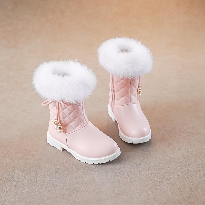 

Модные милые зимние ботинки для девочек с плюшевой подкладкой 29