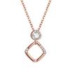 Diamond Micro-inlaid Necklace for Women Simple Light Luxury High-end Collarbone Chain Valentine's Day Gift for Girlfriend