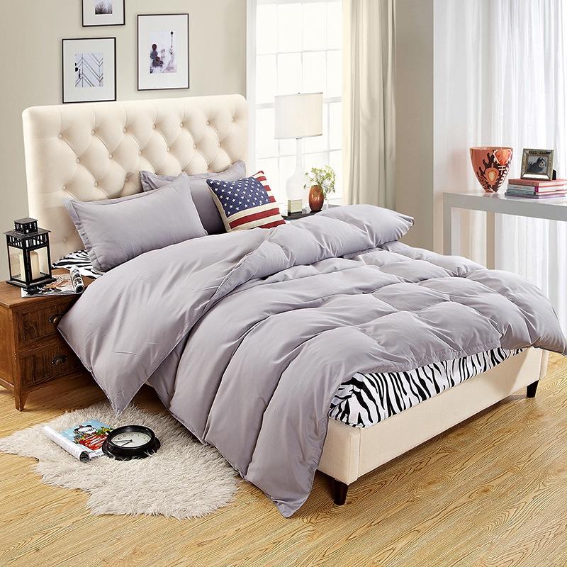Elegant And Timeless Bedroom Pure Color Duvet Cover Pillowcases Quilt Cover Bedding Set