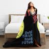DTMF Debi Tirar Mas Fotos Fleece Blanket Bad Bunny Fashion Throw Blanket for Bed Sofa Couch Plush Thin Quilt,