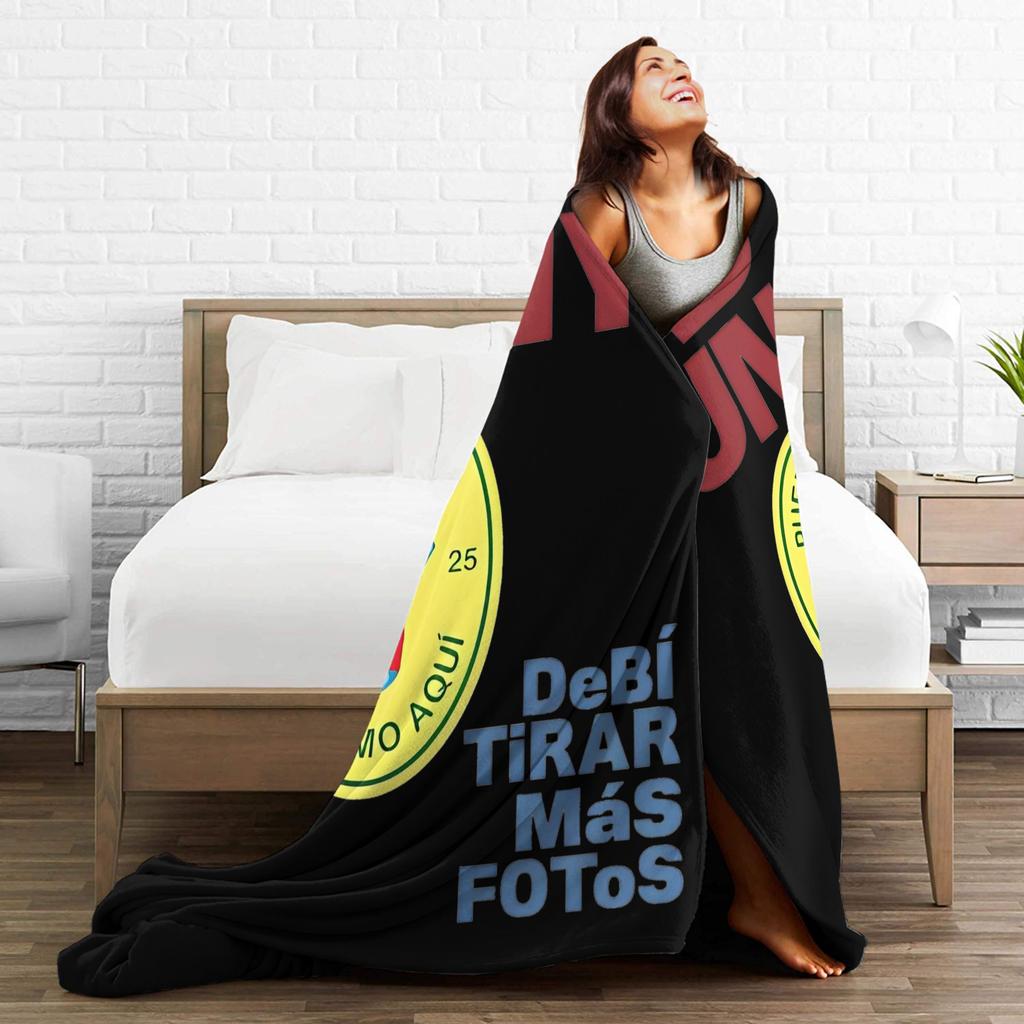 DTMF Debi Tirar Mas Fotos Fleece Blanket Bad Bunny Fashion Throw Blanket for Bed Sofa Couch Plush Thin Quilt,