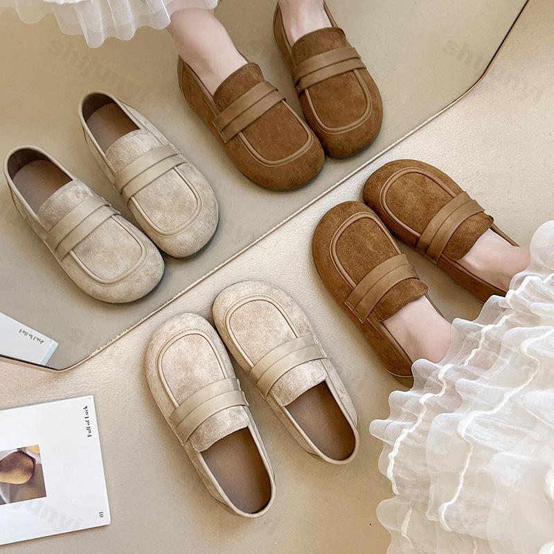 Fashion Women's Slip On Loafers New Spring Autumn Lightweight Comfortable Soft Sole Flats Fashion Vintage Outdoor Non Slip Casual Shoes