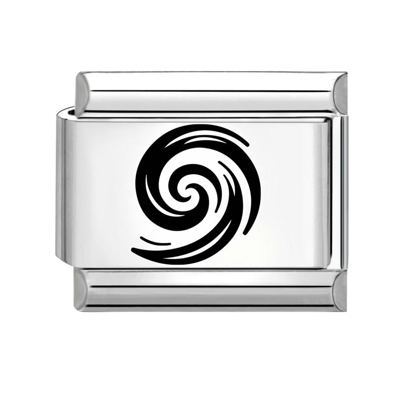 Laser Engraving Eyes Star Music Note Flowers Ball Sun Italian Charm Links Fit 9mm Bracelet Stainless Steel Women DIY Making Gift