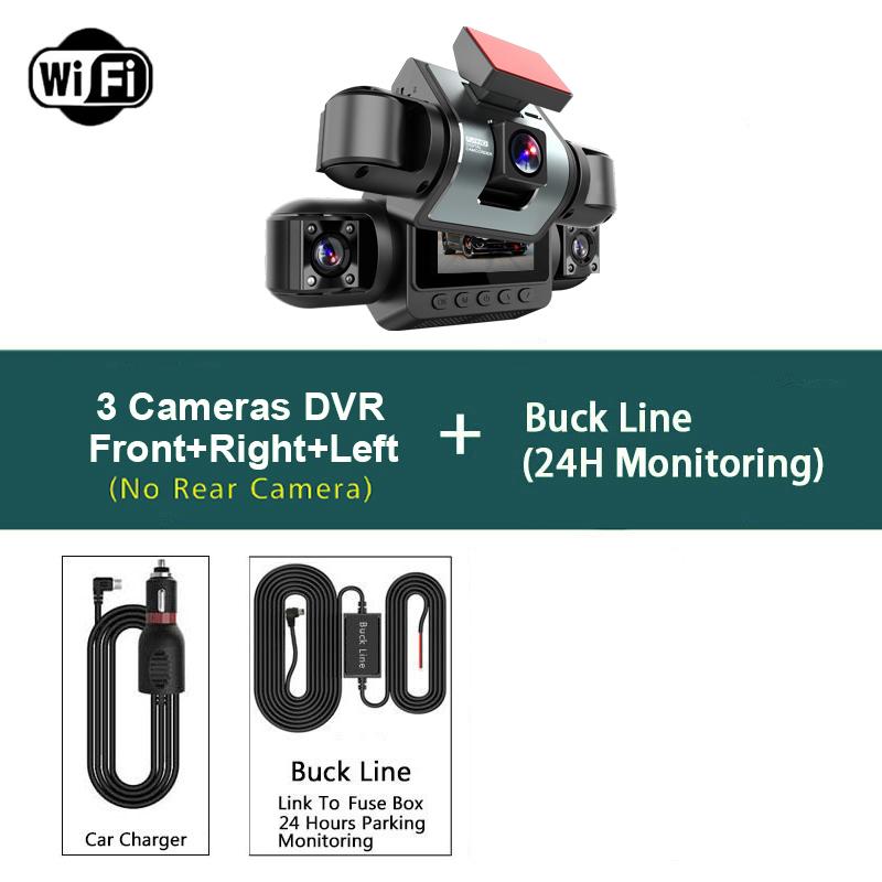 4-Channel 360 Degree Dash Cam For Cars WIFI APP Car DVR 1080P 4 Camera Lens Video Driver Recorder Rear View Camera Black Box