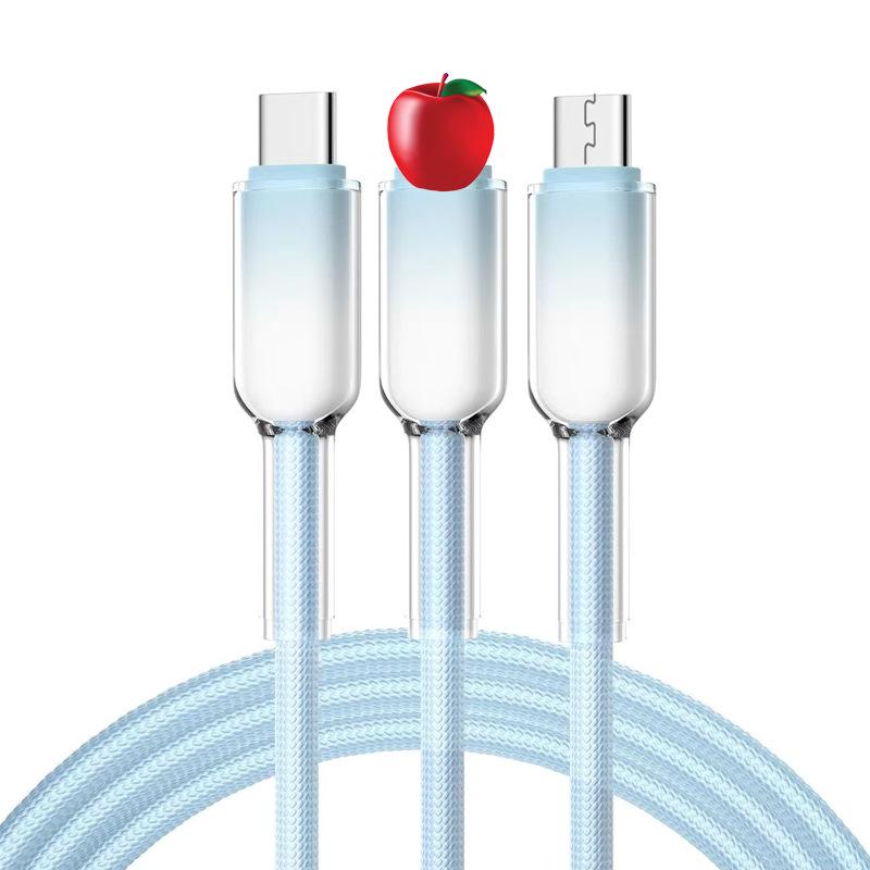 Gradient 120W 3-in-1 Super Flash Charge Cable for Huawei, Type-C, Apple, Android