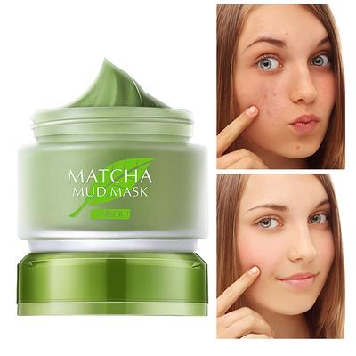 Longjing Matcha Green Mud Mask Maschera applicatore Leave-On Maschera di fango detergente rinfrescante