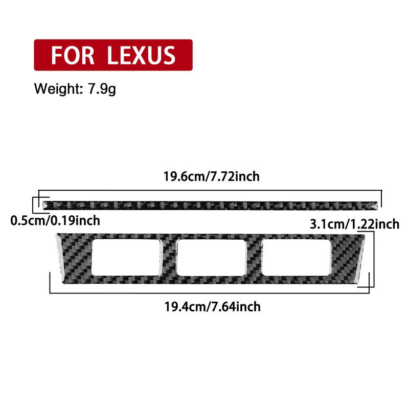 For Lexus IS IS300 1999-2005 Carbon Fiber Central Seat Heating Control Panel Cover Car Accessories Interior Decorative Stickers