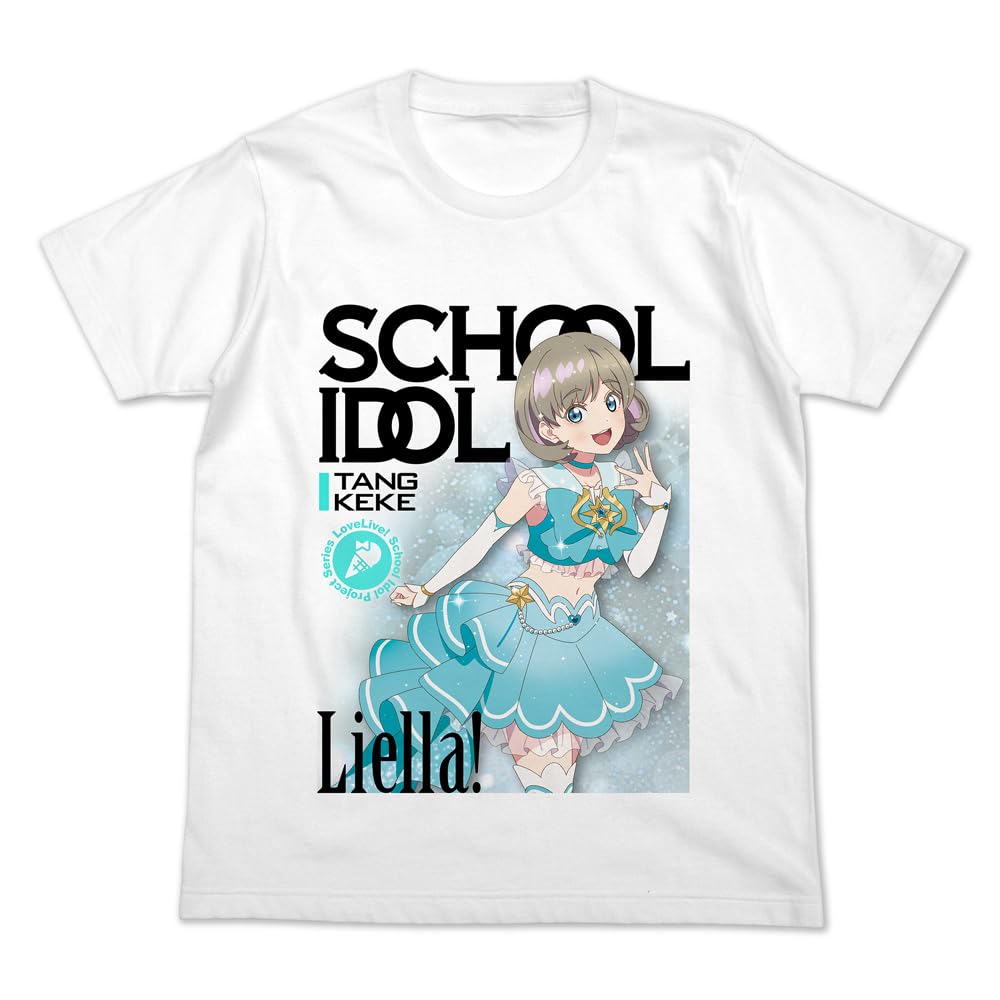 2D COSPA Love Tang KeKe Full Color Official Card Game WHITE XL Size [Official] Live! Superstar!! T-Shirt Ver.