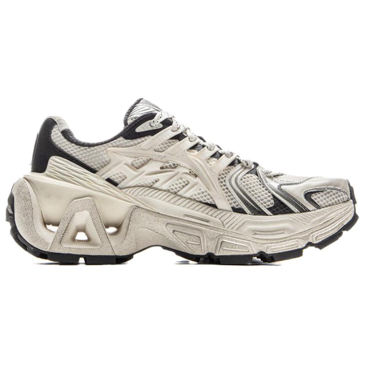 Li Ning Furious Rider ACE 3.0 Tendenza Moda Ammortizzazione, Resistenti all'Usura Basse Casual Unisex Avorio Nero AZGV151-1