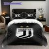 Juventus: Passion Glory Dreiteiler (1 Bettbezug + 2 Kissenbezüge, ohne Füllung) Weihnachts-Geburtstagsgeschenk Weiches und bequemes Bettwäsche-Set
