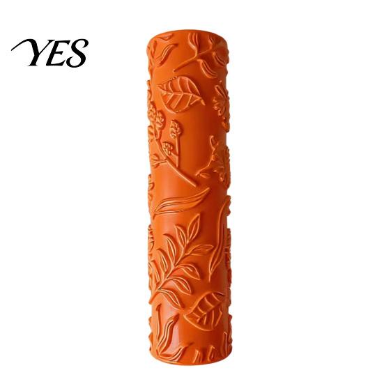 DIY Clay Texture Tool Polymer Roller, Floral Embossed 3D Printed Embossing Roller for Earrings, Jewelry Making Retro