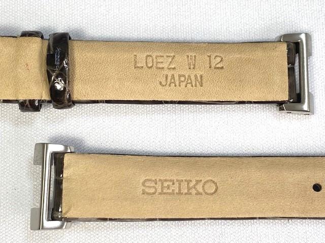 L0EZ113J9 SEIKO Dolce Exceline 12mm Leather for & Strap, Crocodile, Gray, SWCW109/ 1B25-0AM0