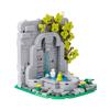 MOC Set de Briques de Construction Château Panneau d'Affichage Tente Catapultes Médiévales Fontaine puits Tas de Fourrage Jouet en Brique Assemblé