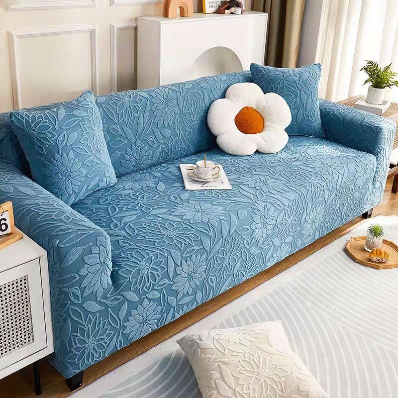 Husă de Sofa Toate Sezoanele Generală Sofa Complet Învelită Husă Completă pentru Sofa Culoare Solidă Anti-alunecare Sofa Pânză Terry Husă pentru Sofa cu Două Locuri Trei Locuri