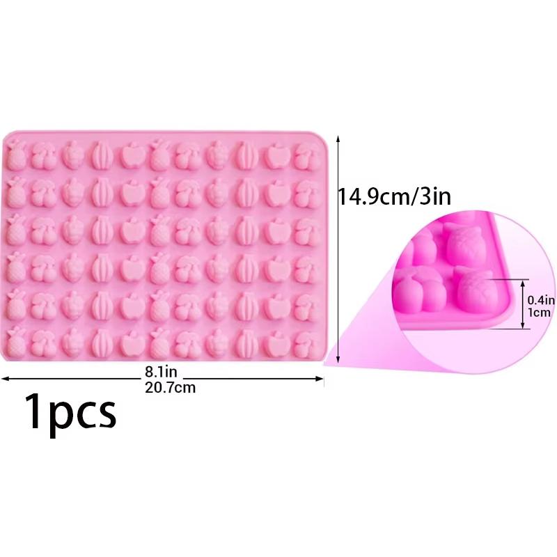 

1 шт. Фрукты Динозавры Мармеладные мишки Формы Конфеты Мини Силиконовая форма Мягкие Желейные формы Формы для выпечки конфет Антипригарная Пищевая форма