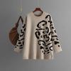 Sweater Women Leopard Printed Pullovers Loose Long Sleeve O-Neck Knitted Jumpers Warm Basics Autumn Winter Fashion Tops