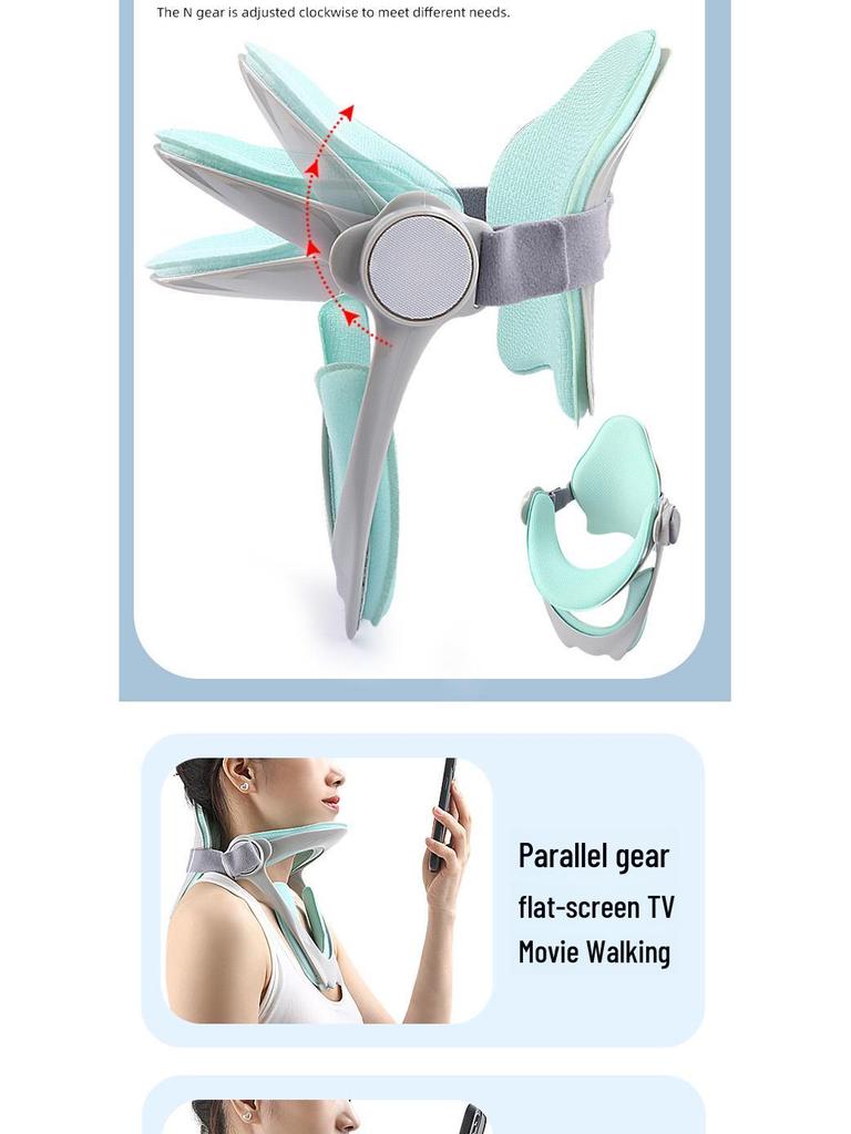 Halsstütze der fünften Generation, verstellbar: Anti-Verbiegungs-Traktionsgerät für Erwachsene & Kinder