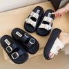 Super angesagte JX mit Rock, Pantoletten mit dicker Sohle, Sommermode und hochwertige neue französische Sandalen mit flacher Sohle zum Ausgehen 2025