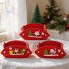 Christmas Foldable Candy Holder Tray, Non Woven Fabric Snacks Treats Storage Box for Holiday Party Supplies