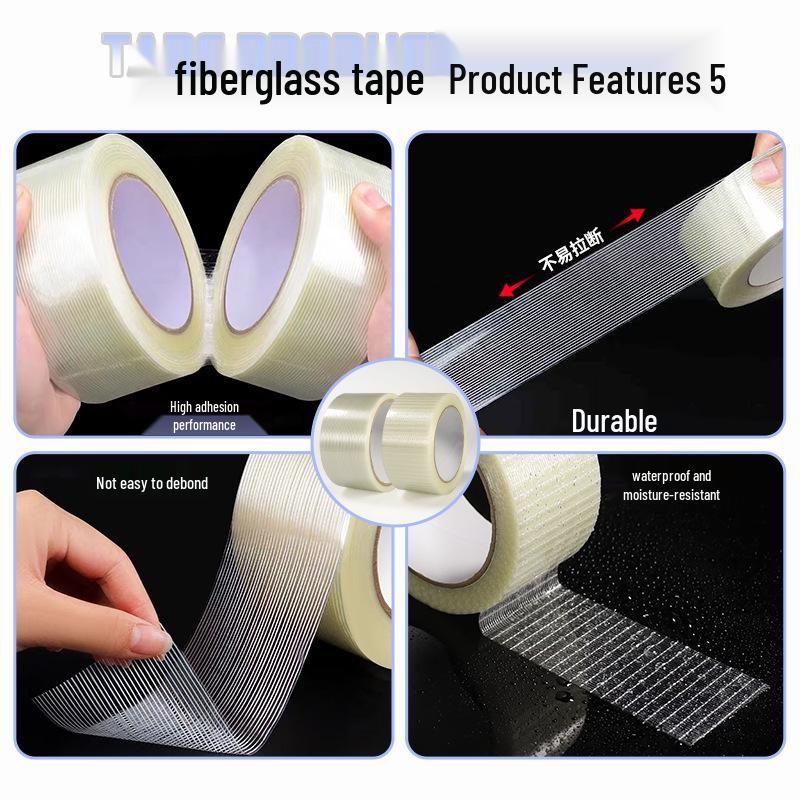Single-Sided Fiberglass Grid Adhesive Tape for Electrical Appliance Fixing