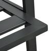 4 Piece Outdoor Lounge Set with Cushions Aluminum Dark Gray