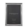 Impressions 999 Silver Narrow Smooth Photo Frame 5 x 7 Wood Back Made In Italy