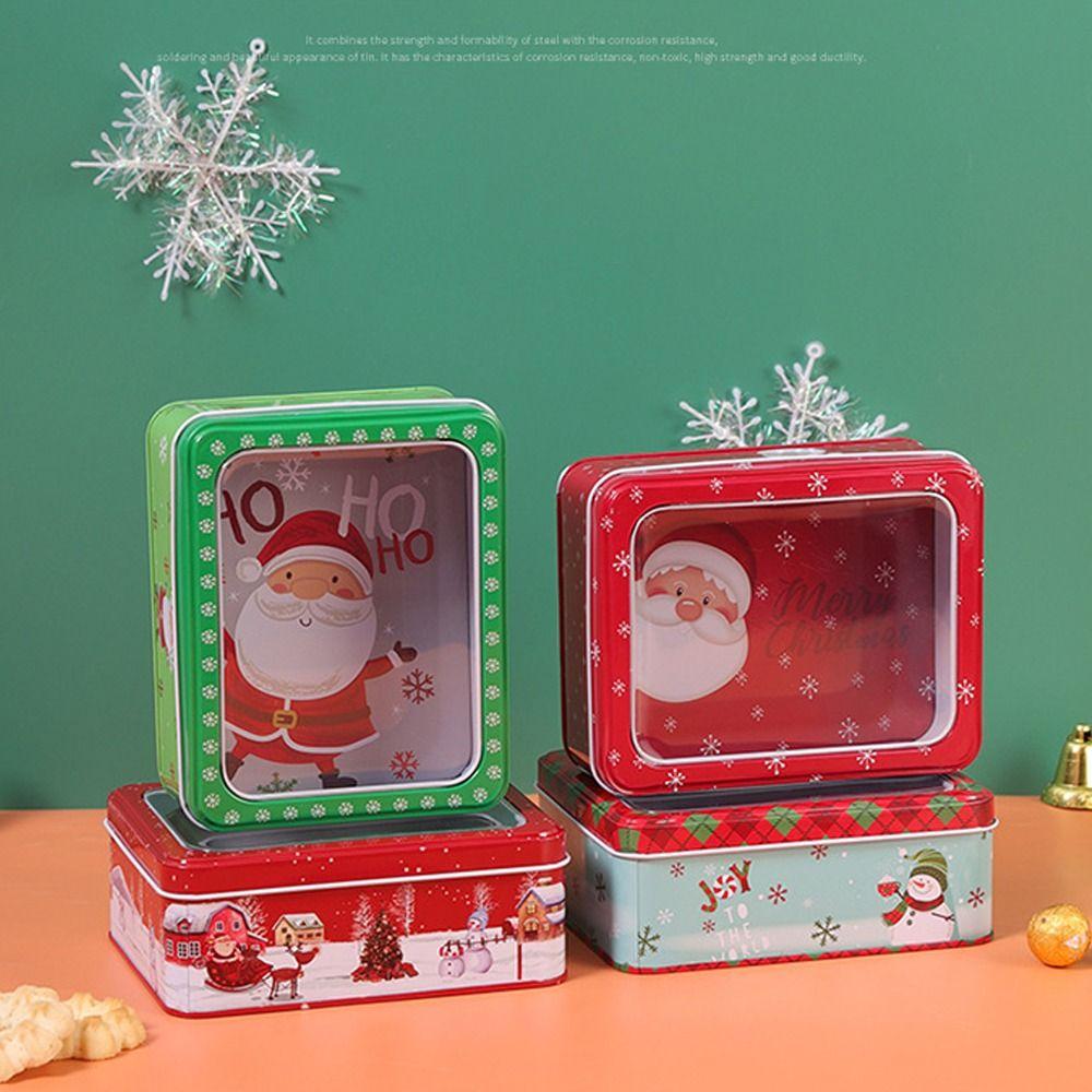 Trick or Treat Pattern Print Baking Cookies Box Christmas Tin Box Popular Packing Case