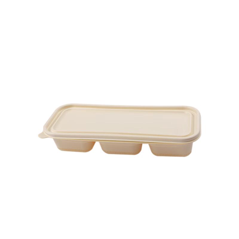 Xinyi 3-Compartment Biodegradable Corn Starch Takeaway Meal Boxes