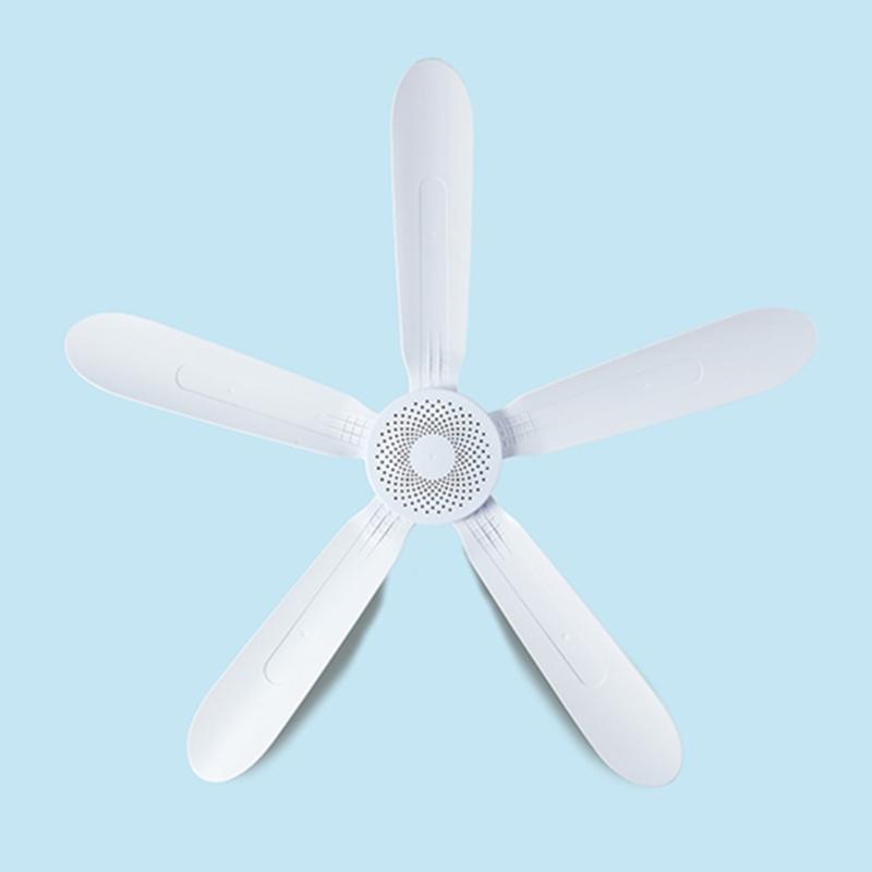 White Ceiling Fan 700mm Diameter Detachable Fan Leaf Convenient Remote Controlled Electric Fan for Bedroom Garden Tent