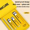 Xiaomi New Nail Set 4/6 Stainless Steel Splash Proof Nail Clippers Set Advanced Home Special Nail Clippers Nail Beauty Tool Set