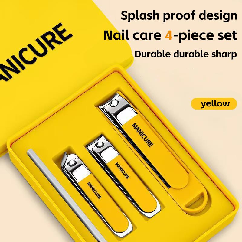 Xiaomi New Nail Set 4/6 Stainless Steel Splash Proof Nail Clippers Set Advanced Home Special Nail Clippers Nail Beauty Tool Set