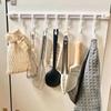 High Quality Door Rear Hook Home Sliding Rail No-Drill Kitchen Bathroom Storage Artifact Multifunctional Movable Hanging Rack