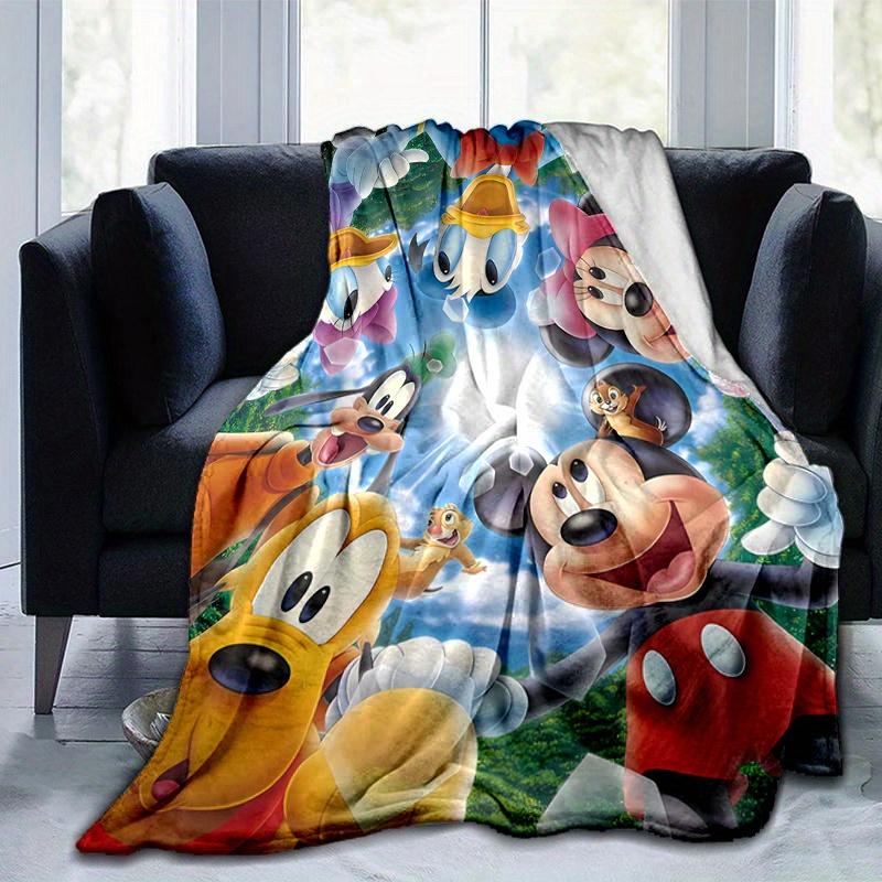 1 stuks, Mickey en Vrienden (2) Woondecoratie Flanellen Deken Perfect Cadeau voor Slaapkamer, Woonkamer, Reizen, Kamperen, Auto