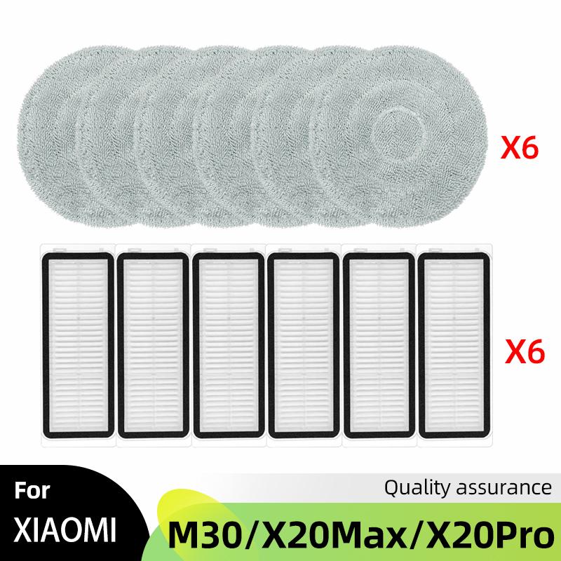Fit For Xiaomi Mijia M30 D102 / Xiaomi X20 Max D109GL / Xiaomi X20 Pro D102GL Parts Main Side Brush Filter Mop Cloth Dust Bag