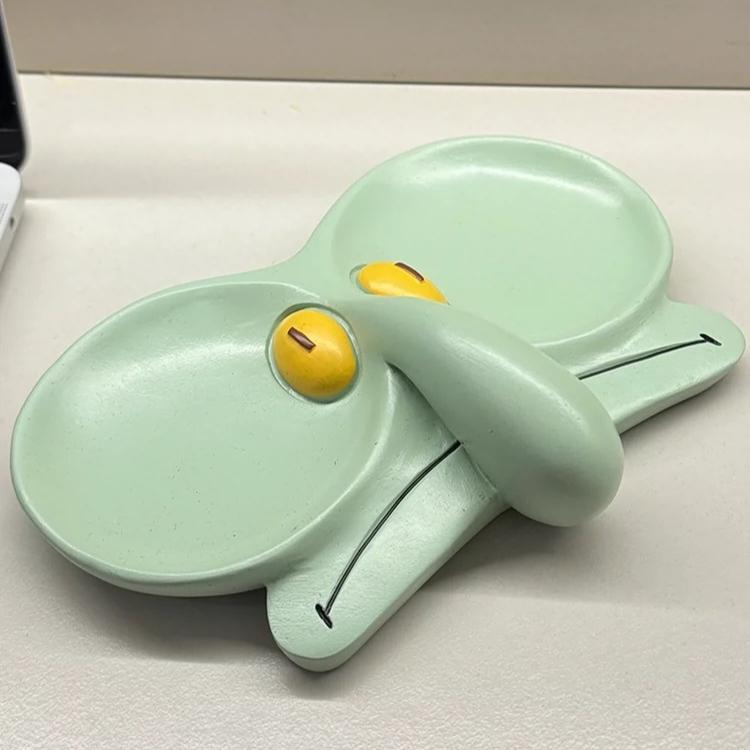 

Настольный держатель для очков с изображением мультяшного брата-осьминога, шкатулка для хранения украшений, декоративные элементы, креативное и милое украшение для дома 15.5x10.5cm зелёный